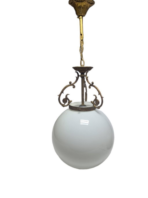 Vintage Pending Lamp, Poland, 1960s – hanglampen, Glass, Metal (photo 2 of 10)