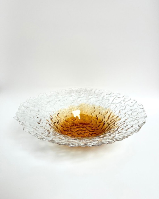 Image 1 of Set of 2 vintage textured glass bowls