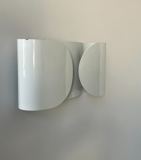 Image 1 of Applique Foglio blanc laqué mat par Tobia Scarpa, Italie 1990
