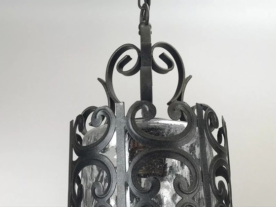 Image 1 of Lampada da soffitto anni '60 e '70 in metallo e vetro, design spaziale