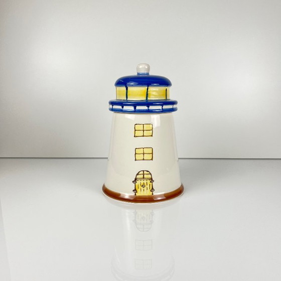 Image 1 of "Lighthouse" ceramic cookie jar / box