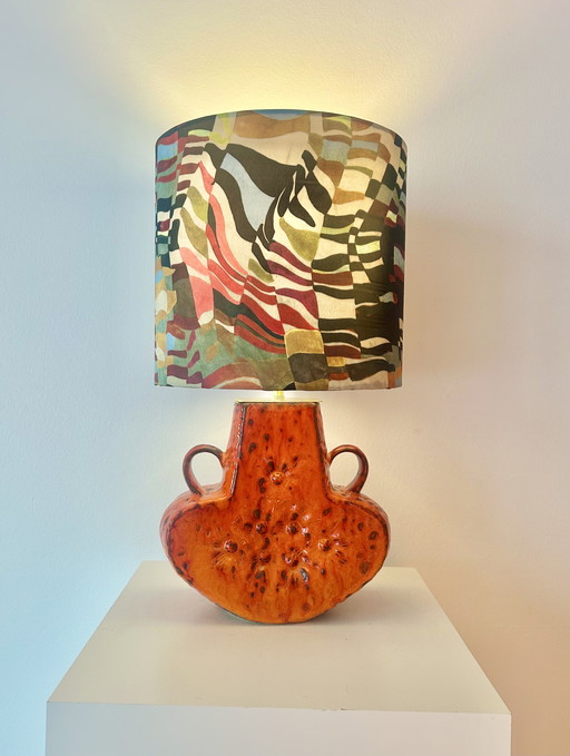Cordless table lamp – a unique upcycled piece made from 1970s ceramic