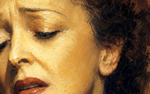 Pintura Edith Piaf "L'Émotion De La Môme" / (60x60 Cm)