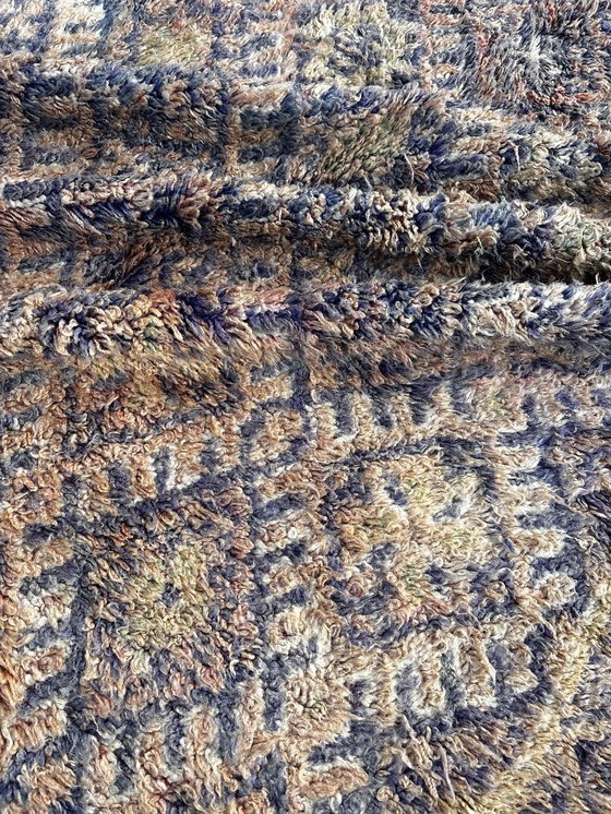 Image 1 of Groot vintage Marokkaans Talsint-tapijt 200x380 cm – Handgemaakt Berber wollen tapijt – Zeldzaam tribaal vloerkleed