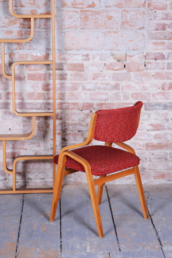 Ensemble de six chaises originales de style Mid-Century, par Ludvik Volak, en érable, République tchèque, (photo 14 of 19)