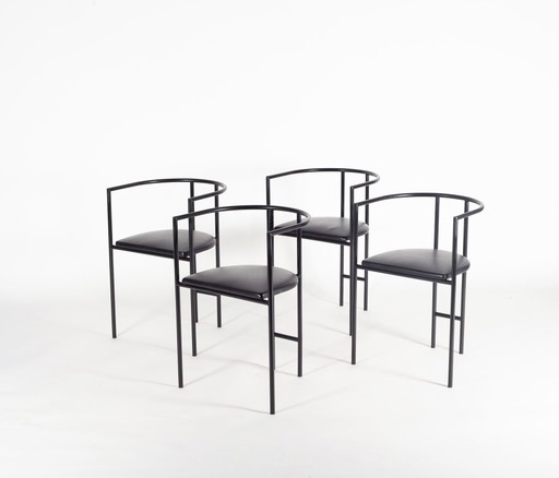 4x chaise postmoderne des années 1980