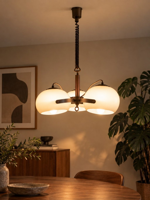 Vintage Dijkstra Hanglamp // Vintage Dijkstra Pendant Lamp –– 3 Lichtpunten – Jaren 70 – Dutch Design