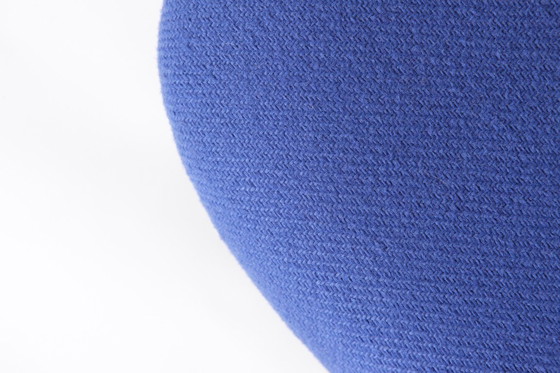 Image 1 of Poltrona vintage, design tedesco anni '60 - faggio e teak, rivestimento blu