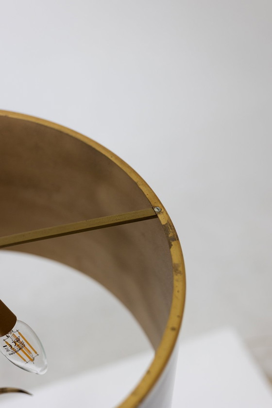 Image 1 of Maison Charles: Lampada a forma di uovo in resina frattale e bronzo, circa 1970