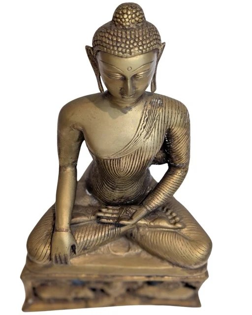 Bronze Buddha mit Elefantenbasis – Shakyamuni – Bildhauerei (photo 8 of 11)
