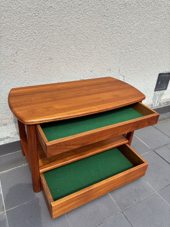 Sailing Stolefabrik teak coffee table with drawers, Denmark, 1960s, Wood, Brown (photo 3 of 8)
