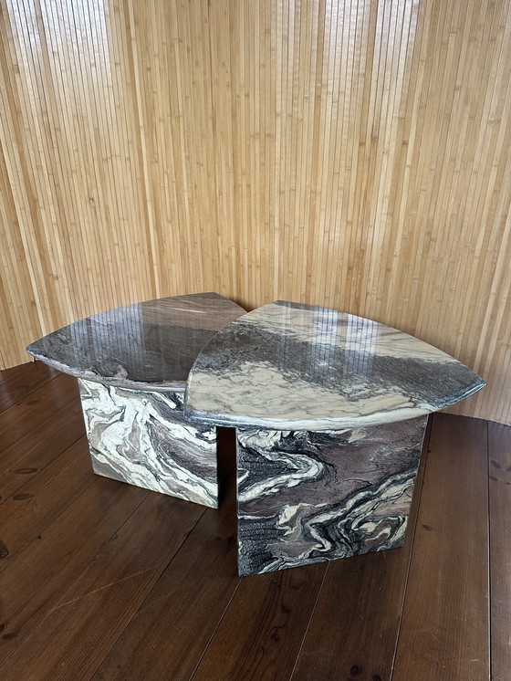 Image 1 of Set di tavolini vintage in marmo Mimi