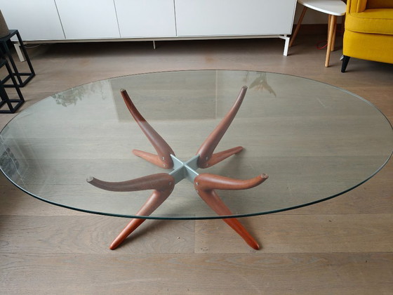 Image 1 of Porada Denuo Salontafel – Italiaans Design – Massief Hout & Glas