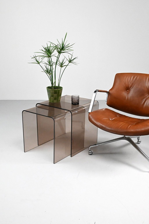 Set of plexiglass tables