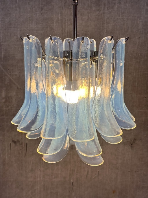 La Murrina kroonluchter van Murano glas 1970s - 21 “Selle” elementen – hanglampen, Metal