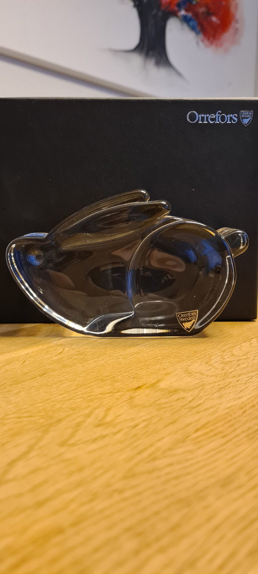 Orrefors glass figurine rabbit