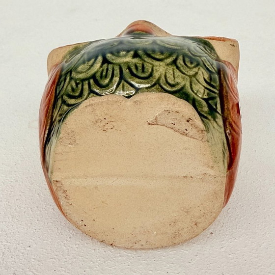 Image 1 of Vaso a forma di gufo in terracotta smaltata/ceramica