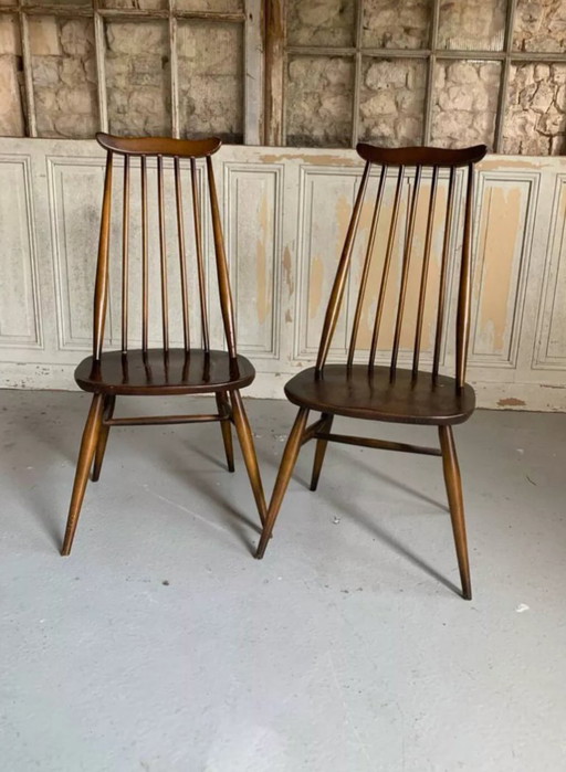 Chaises Goldsmith par Lucian Ercolani pour Ercol, 1960s, Set de 2 – eetkamerstoelen, Wood