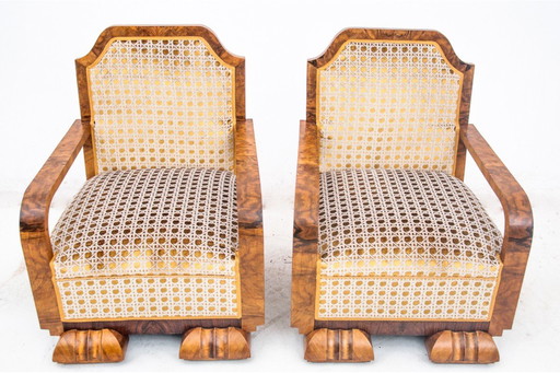 Fauteuils Art déco uniques, France, années 1930.