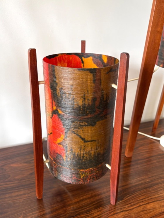 Image 1 of Prachtige, zeldzame set raketlampen uit de jaren 50/60.