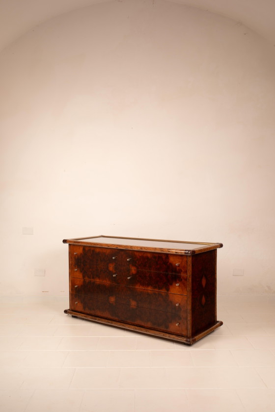 Alberto Smania Marango Cassettiere in radica e bambù Studio Smania – Leather, Brass, Italian Design (photo 18 of 26)