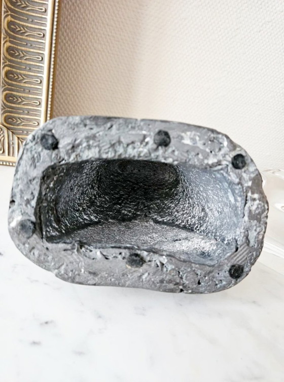 Image 1 of Sculpture Anthropomorphe Monumentale Visage Hybride Cristal Massif Métal Brut 11kg Design Moderniste Brutaliste 2de Moitié XXe