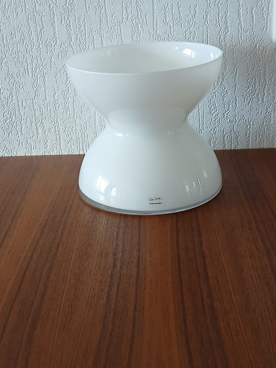 Image 1 of Diabolo XL Vase - Anne Nilsson - Ikea - White Opaline - 1990s