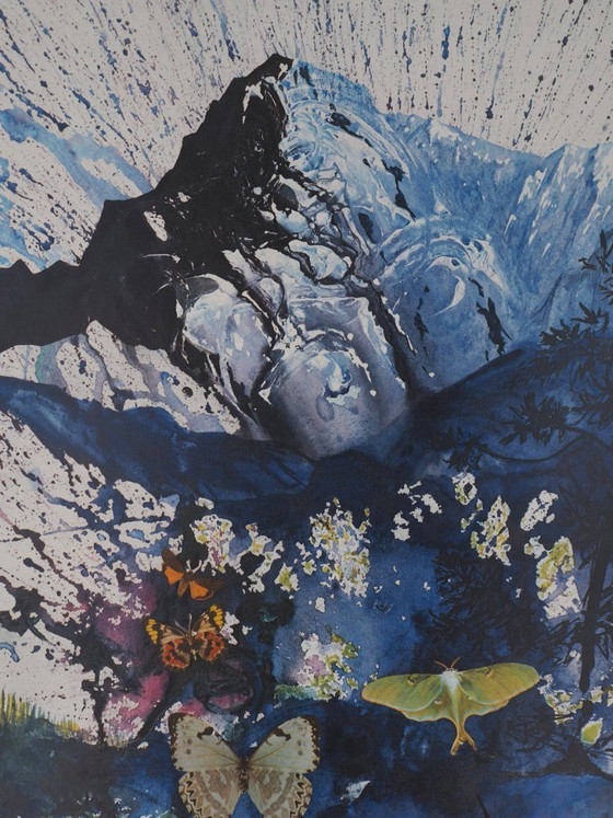 Salvador Dali : Les Alpes, SNCF (Suite Papillon), Lithographie Originale Signée (photo 5 of 7)