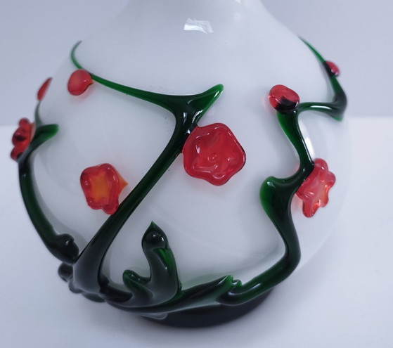 Vaso vintage in pasta di vetro con decoro vegetale giapponese – Vasi (photo 8 of 12)