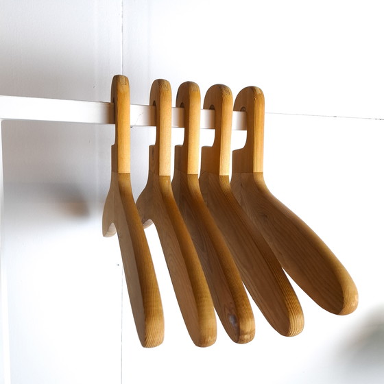 Image 1 of 5 vintage wooden clothes hangers Sven Larsson 1970s