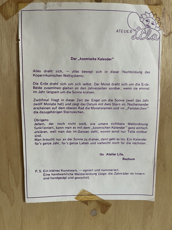 Image 1 of Kosmischer Jahreskalender, Weltzeituhr von Atelier Lila