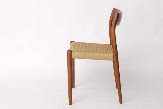 Image 1 of Sedia Niels Møller Model 77 in palissandro - Classico del design danese, anni '60, restaurata e ritessuta