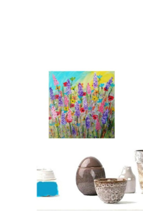 Image 1 of Petit tableau de fleurs sauvages