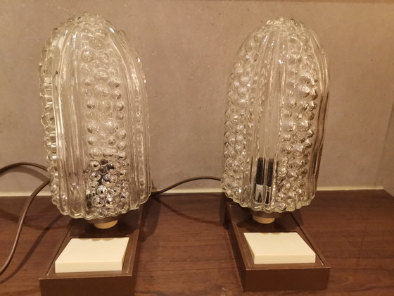 Image 1 of Set of Space Age Bubble Glass Table Lamps by Orion Lighting