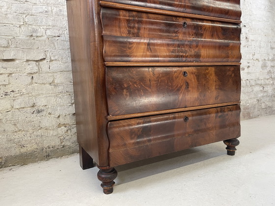 Image 1 of Biedermeier chest of drawers antique around 1850