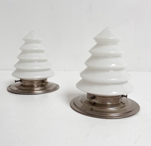 Set di 2 lampade da soffitto triangolari GISO, anni '60