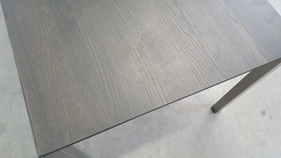Image 1 of Arco Tisch aus reiner Eiche, geräuchertem Edelstahl, niederländisches Design, 210 x 90
