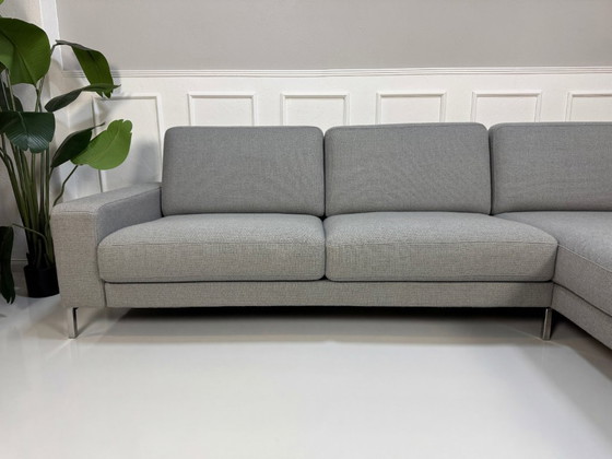 Image 1 of Rolf Benz Ego Fabric Grey Blue Designer Corner Sofa Couch