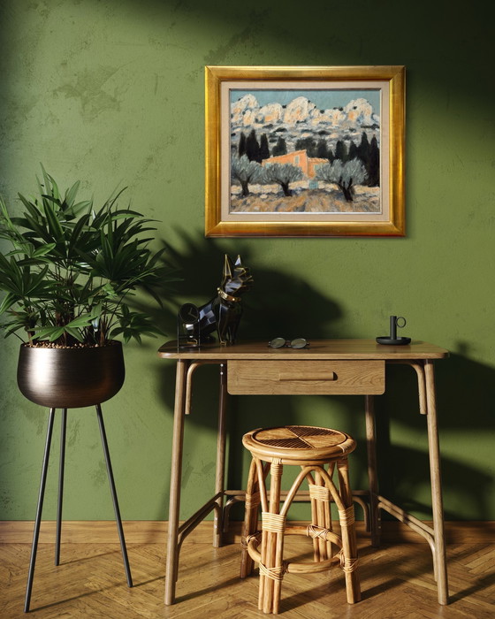 Image 1 of Yann Rebecq (né en 1955) - Mas sur la route de Servières, à St-Rémy de Provence, huile sur toile