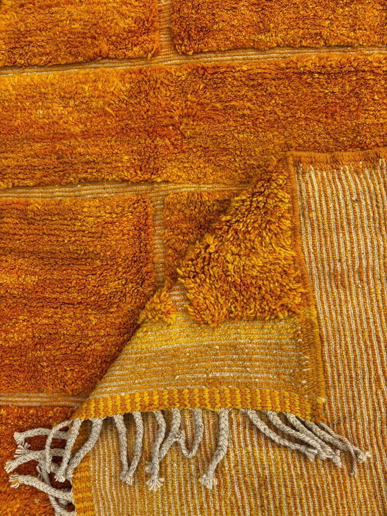 Image 1 of Orange Moroccan wool rug 250x330 cm– Handmade geometric rug – Contemporary Berber carpet