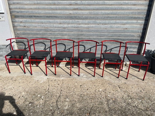 Chaises de café vintage de Philip Starck pour Baleri Italia