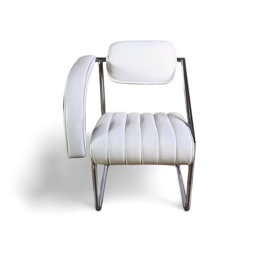 Sedia anticonformista Eileen Gray, bianca, Vereinigte Werkstätten Monaco