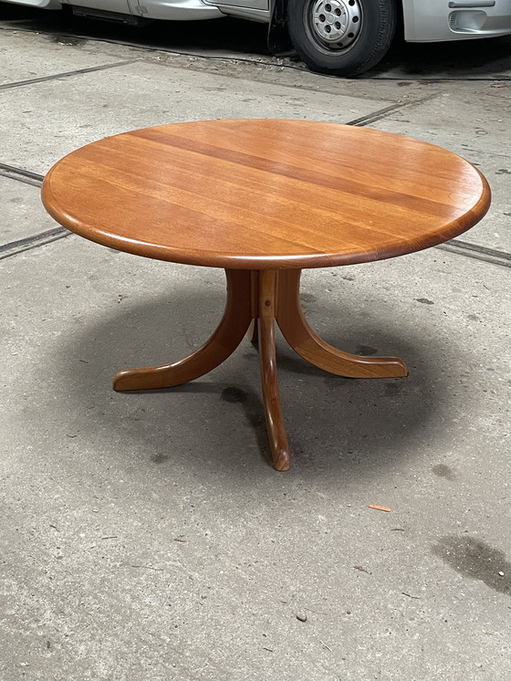 Image 1 of Vintage Scandinavische Salontafel, Rond, Teak