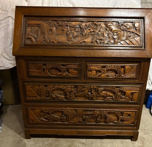 Escritorio japonés antiguo vintage