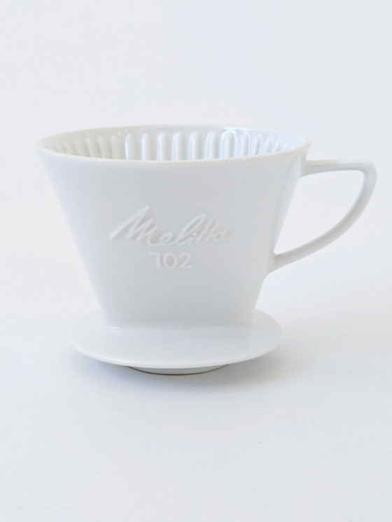 Image 1 of 1970s Melitta 102 Porcelain Coffee Filter | Pour Over Dripper, Made in Germany