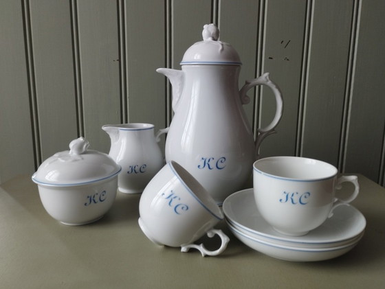 Image 1 of Furstenberg porseleinen tête-à-tête met monogram KC