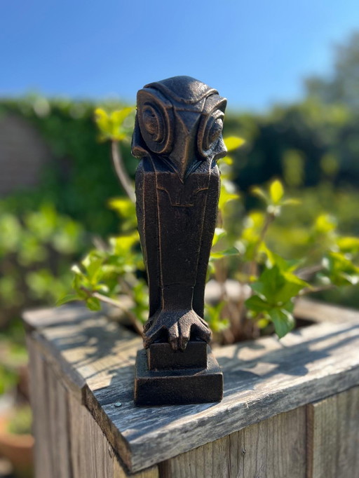 Statue de hibou Art Déco