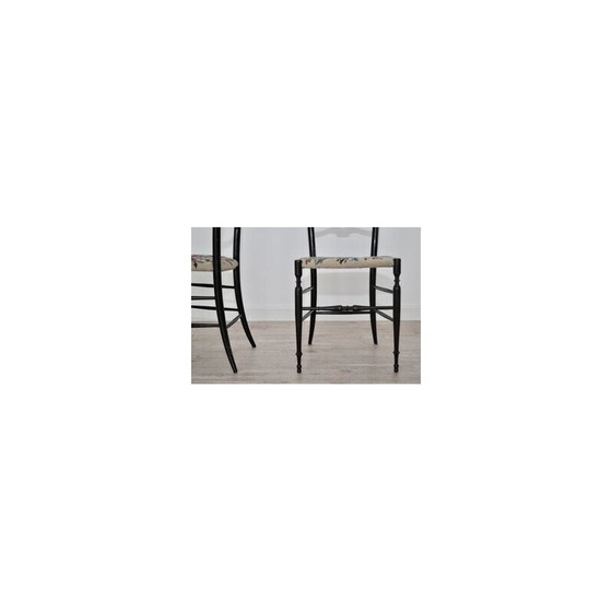 Image 1 of Paar vintage Italiaanse Chiavari eetkamerstoelen, 1960