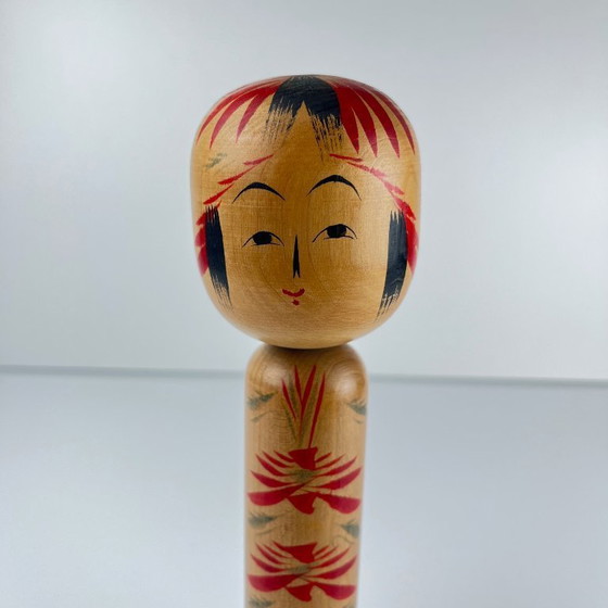 Image 1 of Vintage kokeshi giapponese Naruko firmata Shōzō, Giappone, 1950/70
