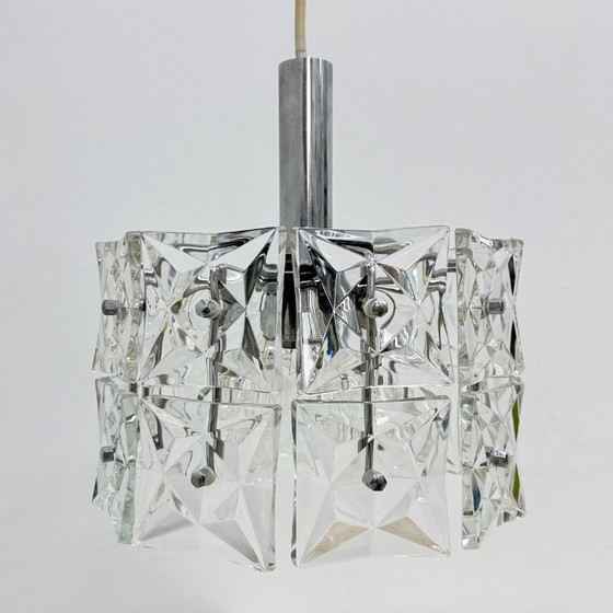 Lampada a sospensione in plexiglass, cromo, Kinkeldey, Lampade a sospensione, Trasparente, Space Age (foto 9 di 11)